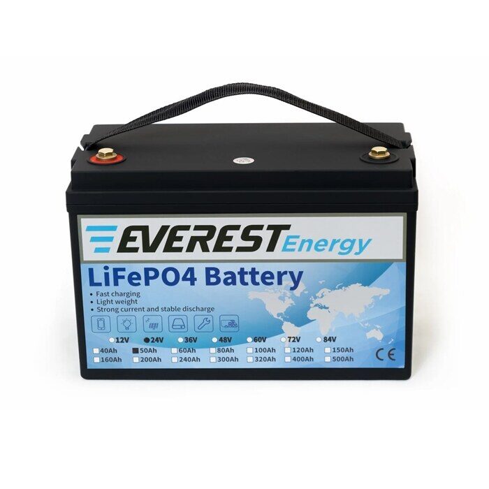Everest Energy LiFePO4 24V 50Ah LCD Bluetooth — аккумулятор