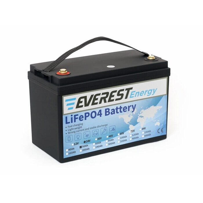 Everest Energy LiFePO4 24V 50Ah LCD Bluetooth — аккумулятор фото 2