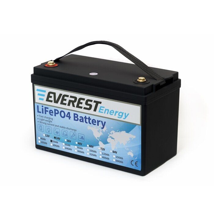 Everest Energy LiFePO4 24V 50Ah LCD Bluetooth — аккумулятор фото 3