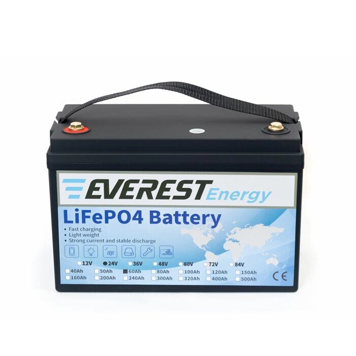 Everest Energy LiFePO4 24V 60Ah LCD Bluetooth — аккумулятор