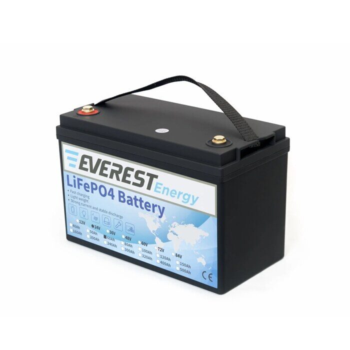 Everest Energy LiFePO4 24V 60Ah LCD Bluetooth — аккумулятор фото 2