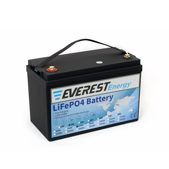 Everest Energy LiFePO4 24V 60Ah LCD Bluetooth — аккумулятор фото 3