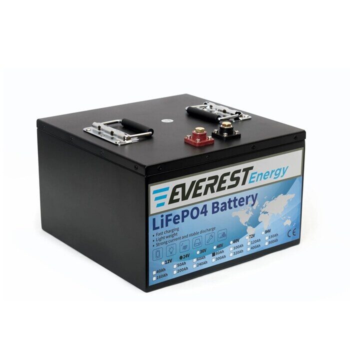 Everest Energy LiFePO4 24V 80Ah LCD Bluetooth — аккумулятор фото 2